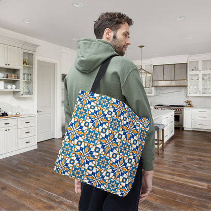 Talavera Sunburst Canvas Tote Bag