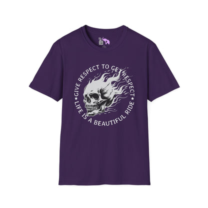 Give Respect to Get Respect Life Is A Beautiful Ride Adult T-shirt
