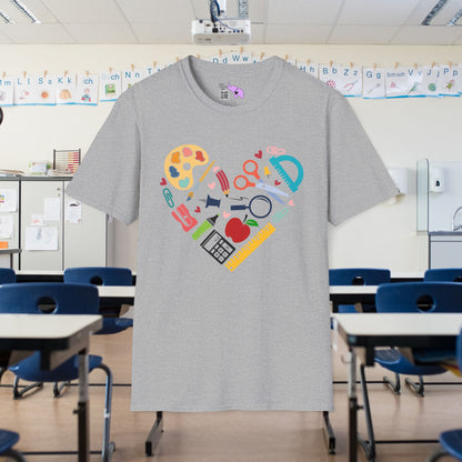 School Supplies Heart T-shirt