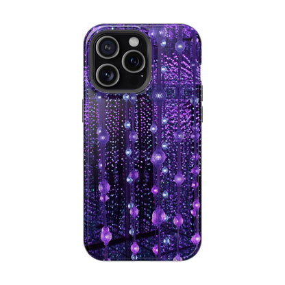 Purple Raindrops MagSafe® Compatible Tough Case for iPhone
