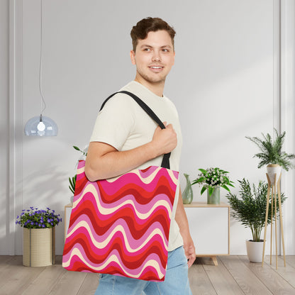 Blush Frequency Canvas Tote Bag