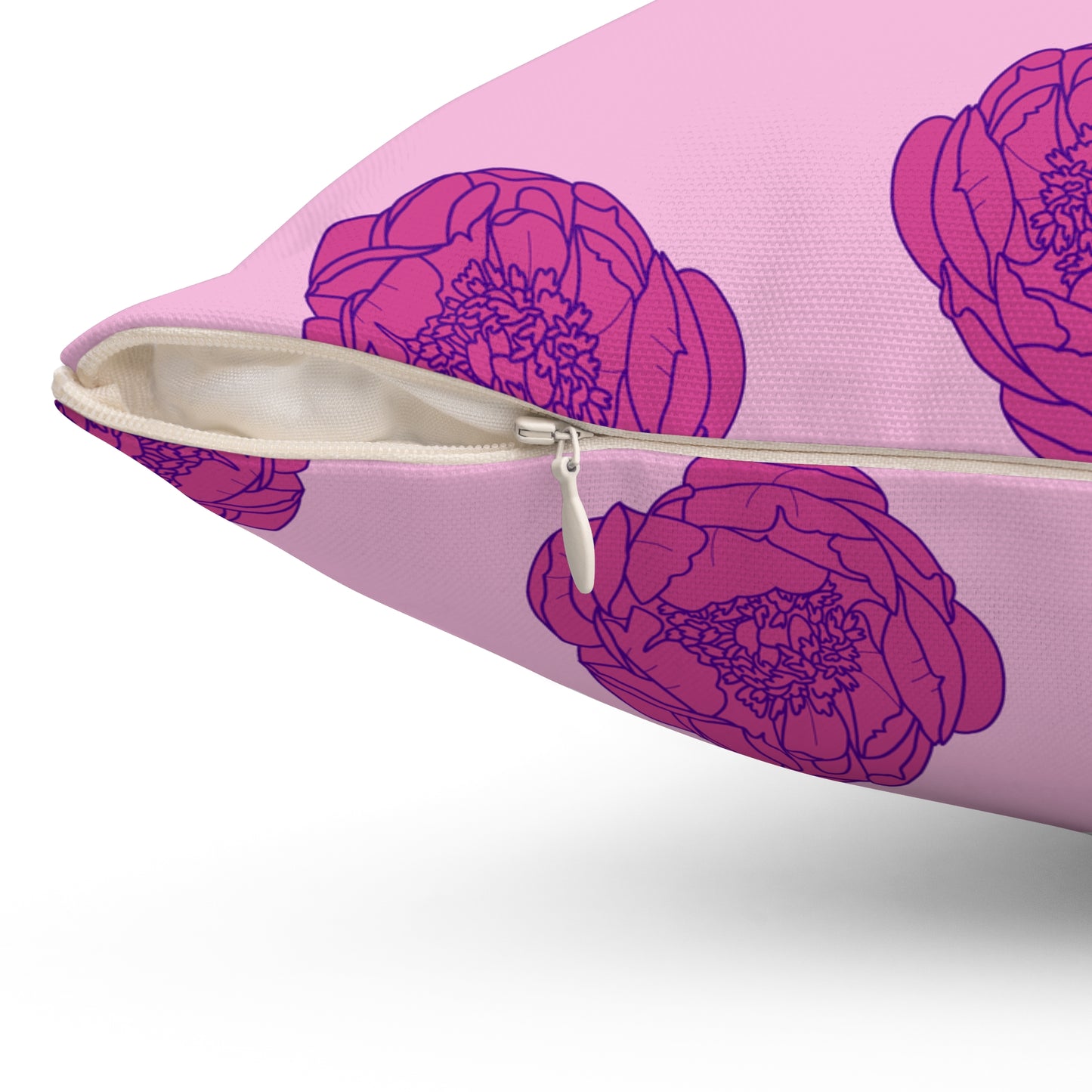 Rosy Dream Peonies Throw Pillow