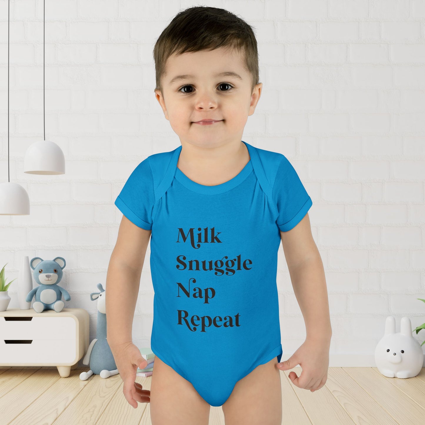 Milk Snuggle Nap Repeat Infant Onesie