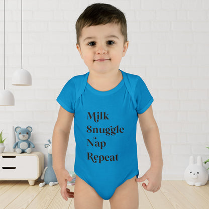 Milk Snuggle Nap Repeat Infant Onesie