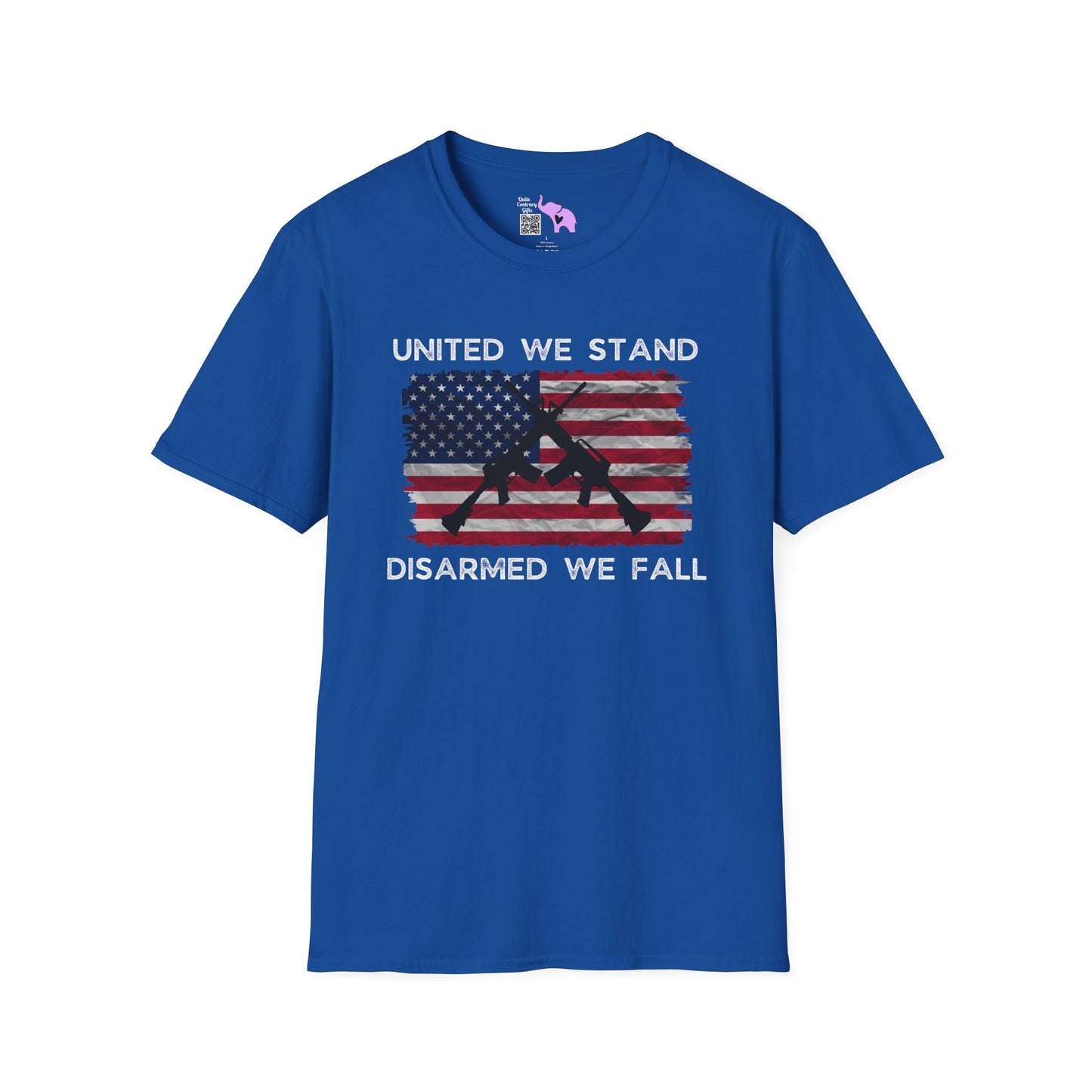 United We Stand Disarmed We Fall Adult T-shirt