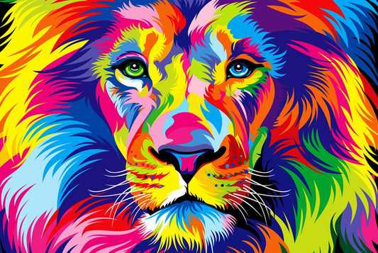 Colorful Lion Wooden Puzzles 500 pc, 1000 pc, 1500 pc