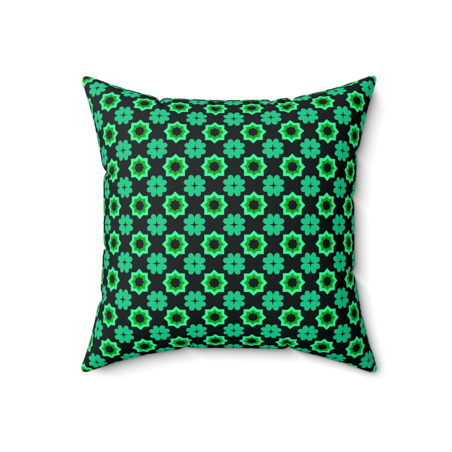Clover Bloom Burst Throw Pillow