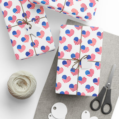 Hearts of Freedom Wrapping Paper