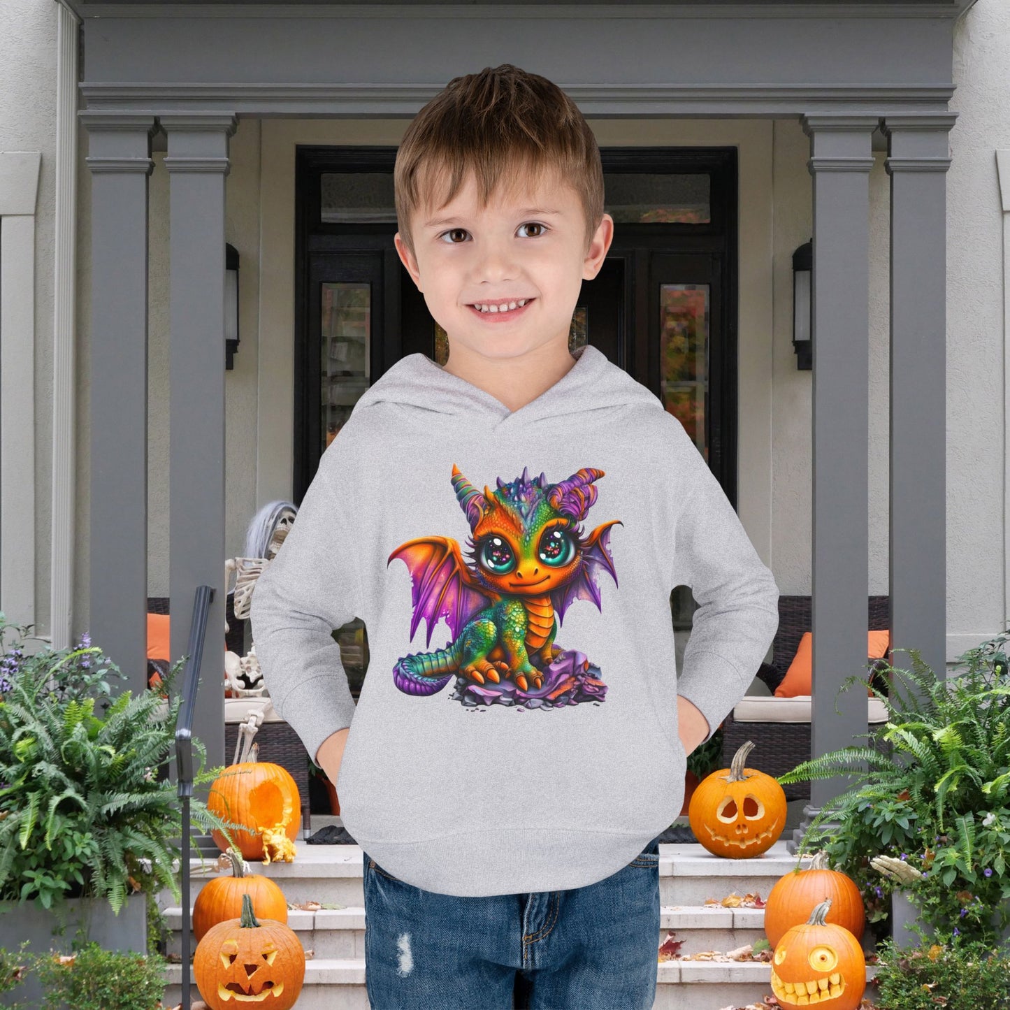 Colorful Baby Dragon Toddler Hoodie