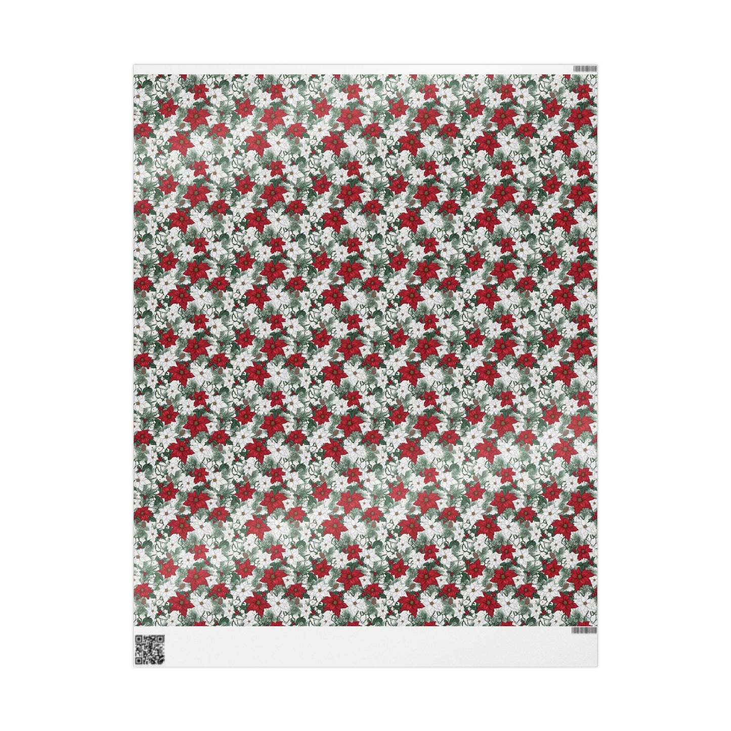Winter Poinsettia Garden Wrapping Paper