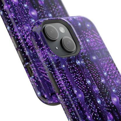 Purple Raindrops MagSafe® Compatible Tough Case for iPhone