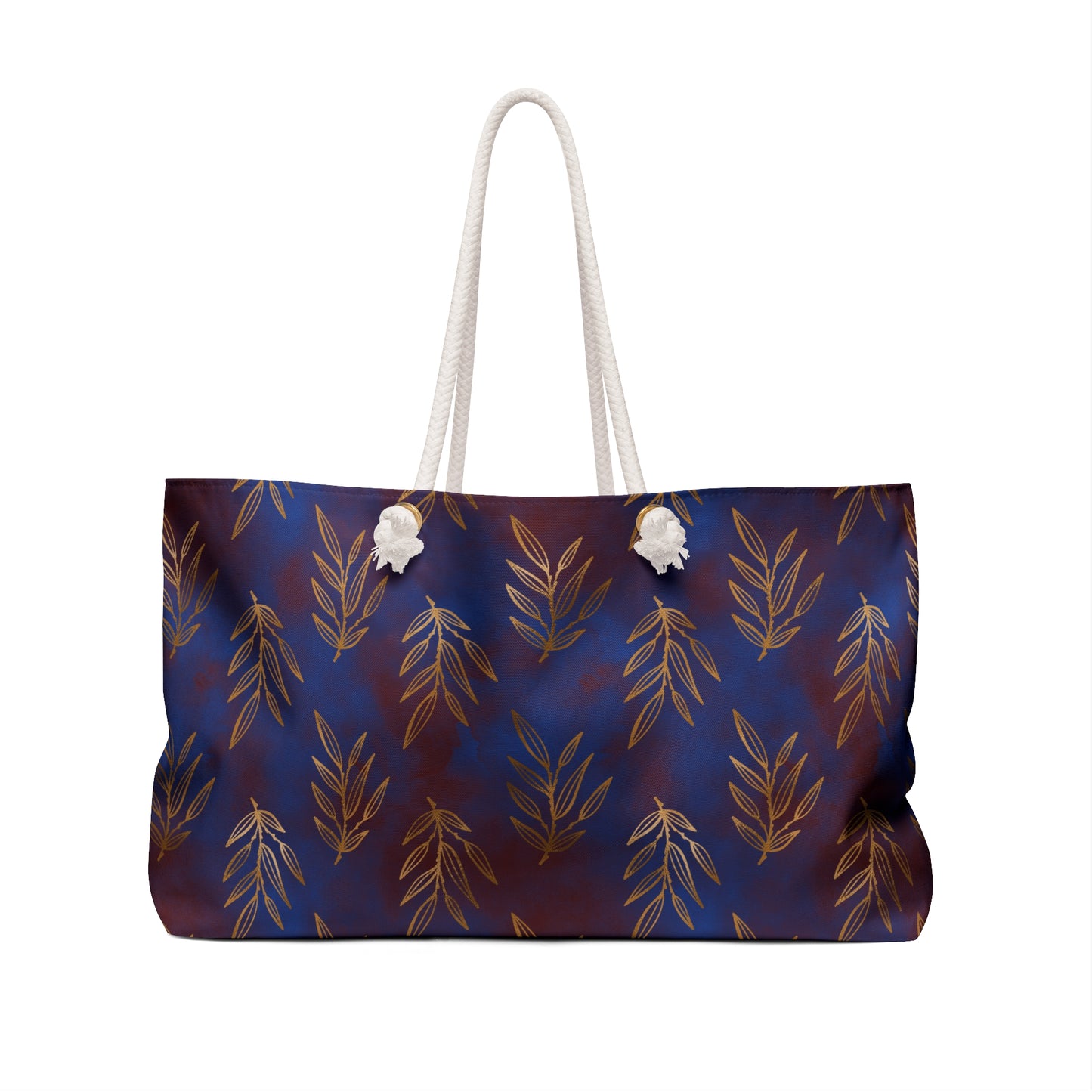 Midnight Gilded Leaves Weekender Bag