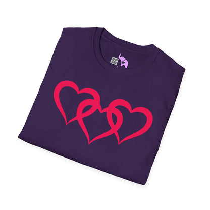 Triple Heart Adult T-shirt