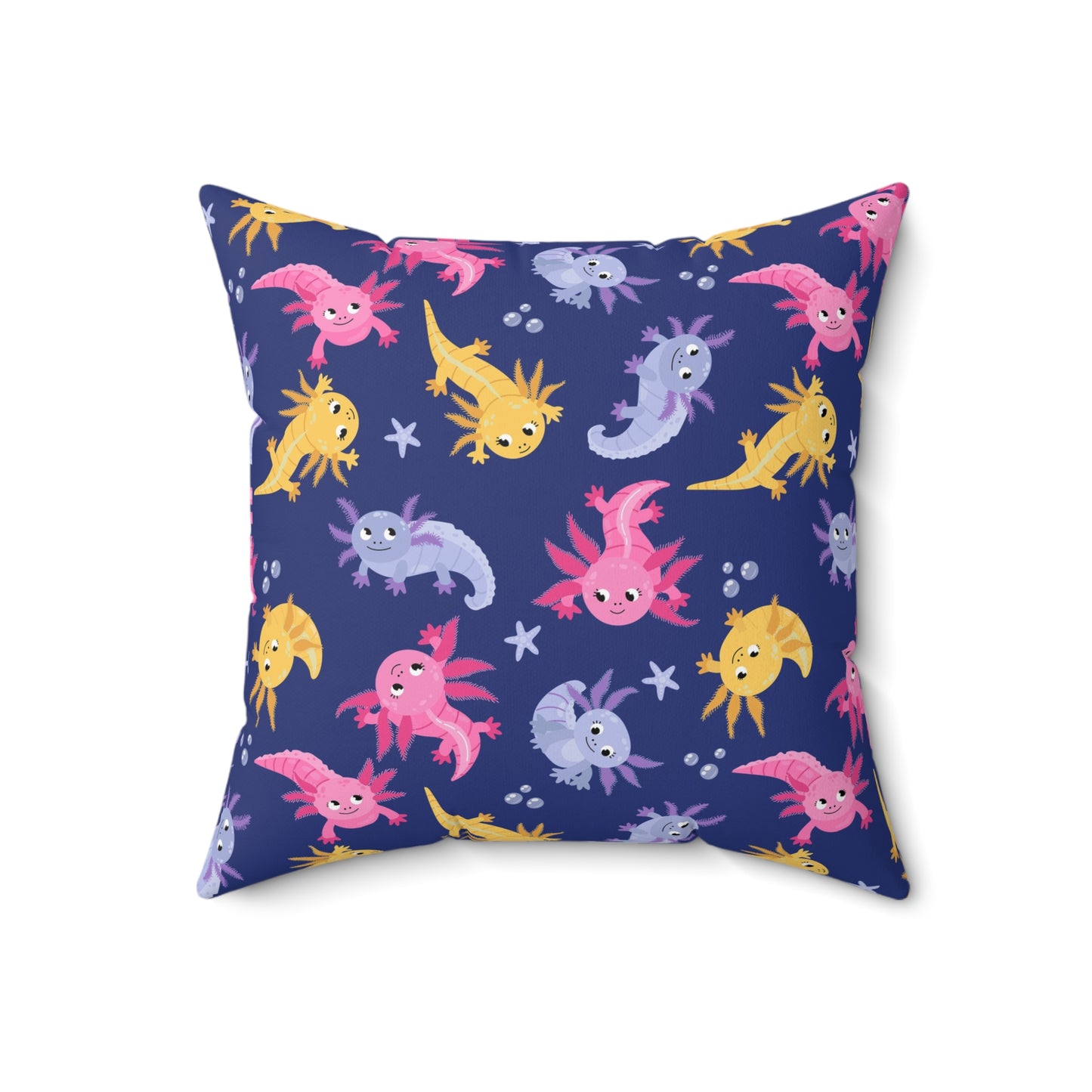 Axolotl Lagoon Throw Pillow