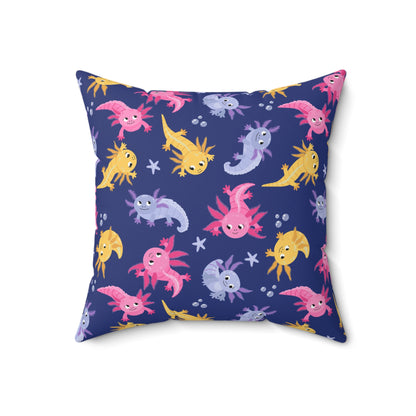 Axolotl Lagoon Throw Pillow
