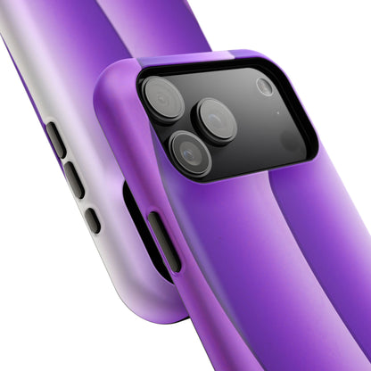 Purple Gradient Stripes MagSafe® Compatible Tough Case for iPhone