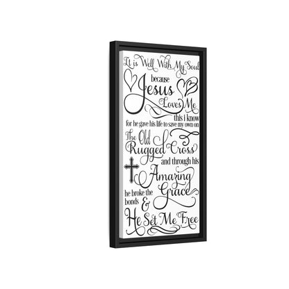 Hymnal Poem Framed Canvas Bathroom Art