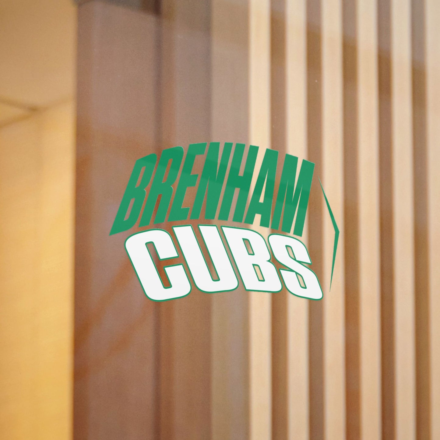 Brenham Cubs (Angled, White) Decal