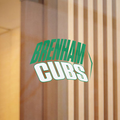 Brenham Cubs (Angled, White) Decal