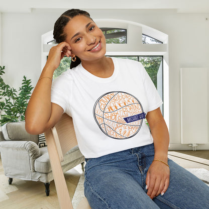 Personalized Basketball Cheer Team Adult T-shirt