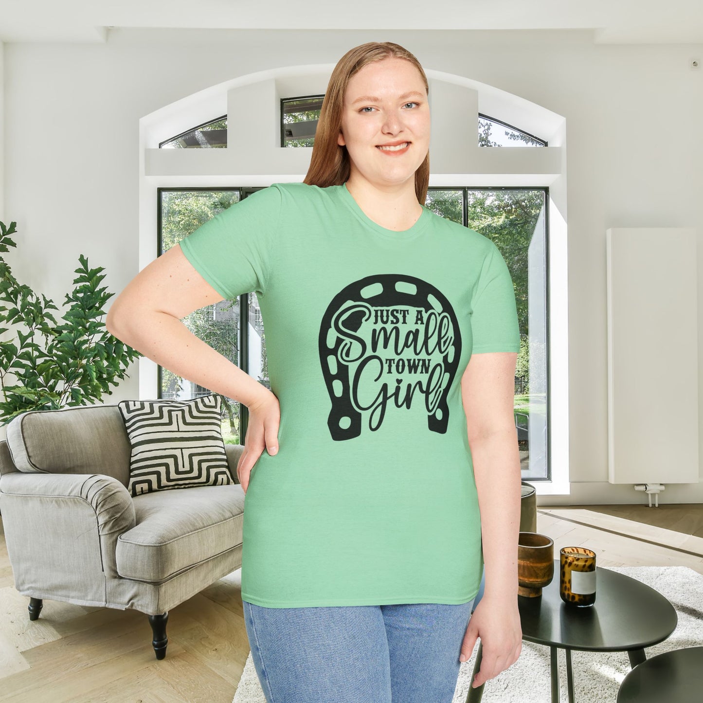 Just A Small Town Girl Adult T-shirt