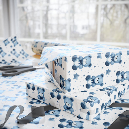 Blue Bear Hugs Gift Wrap for All Occasions