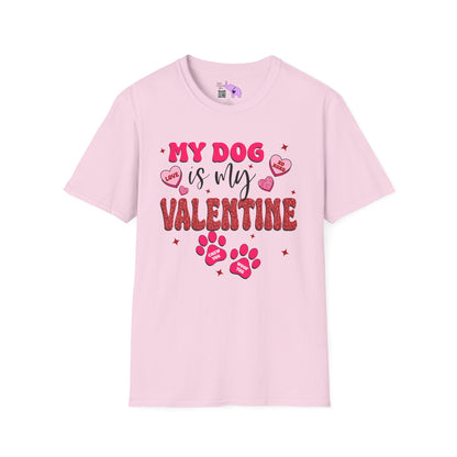 My Dog Is My Valentine Adult T-shirt
