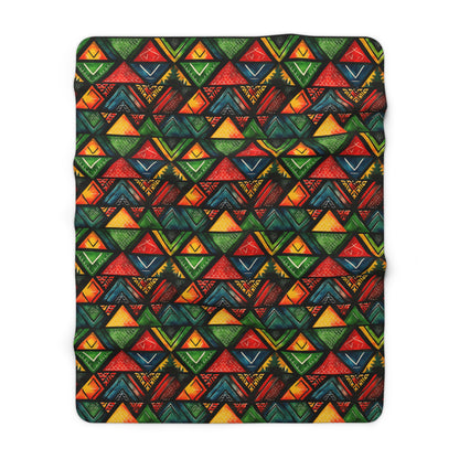 Ancestor Echo Sherpa Fleece Blanket