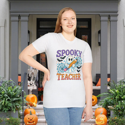 Spooky Teacher Adult T-shirt