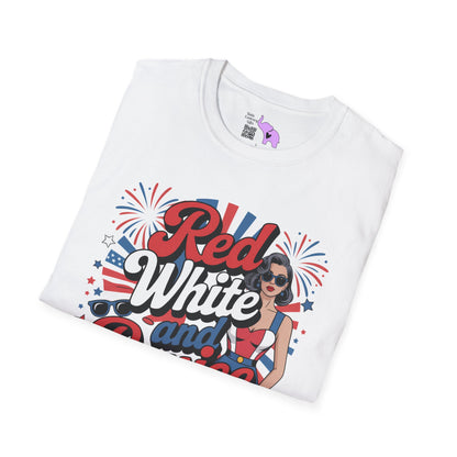 Red, White, and Boujee Adult T-shirt