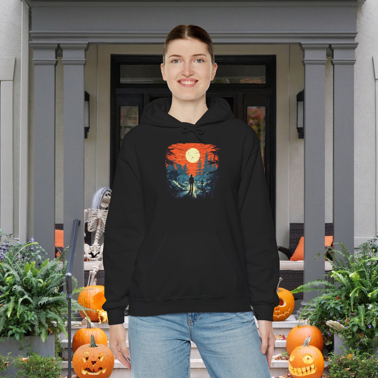 Creepy Cemetery 7 Heavy Blend™ Hooded Sweatshirt