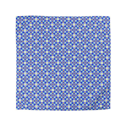Blue Horizon Mosaic Microfiber Duvet Cover