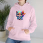 Cute Colorful Kitten w/Butterfly Heavy Blend™ Hooded Sweatshirt