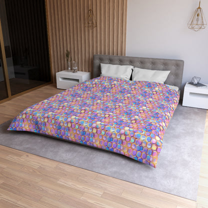 Aurora Hexagons Microfiber Duvet Cover