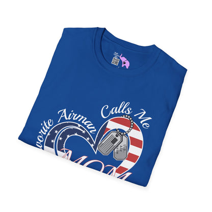 My Favorite Airman Calls Me Mom Adult T-shirt