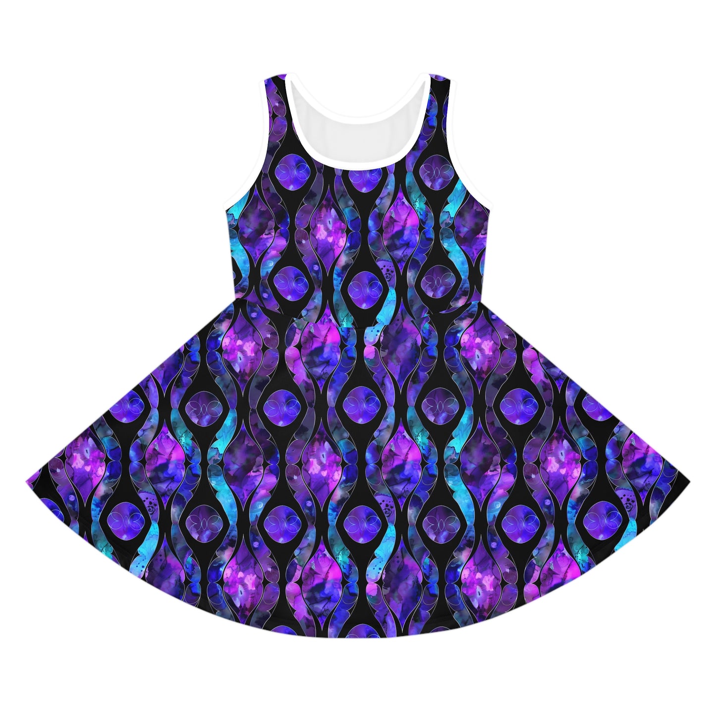 Purple Stained Glass Sleeveless Sundress