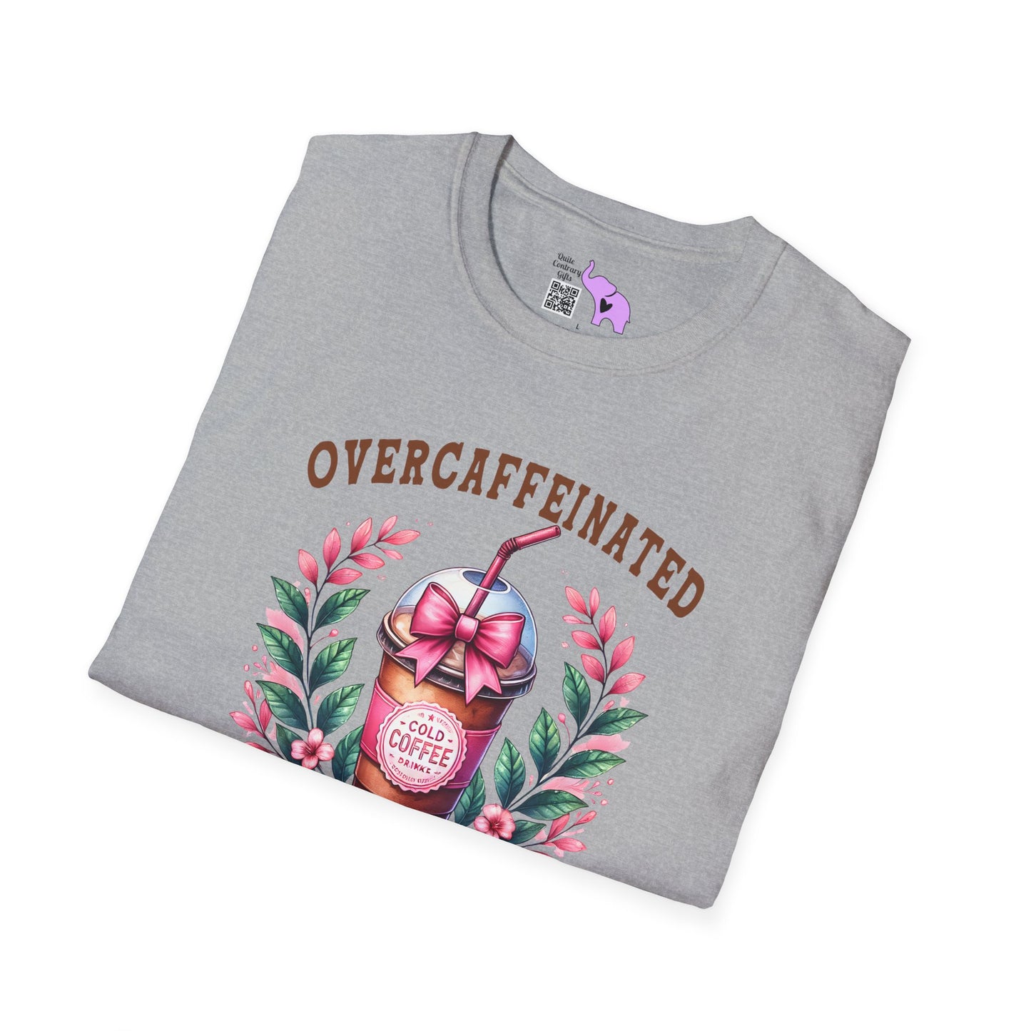 Overcaffeinated Mom's Club Adult T-shirt