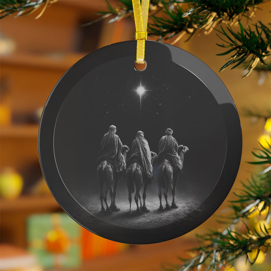 3 Wise Men Glass Ornament