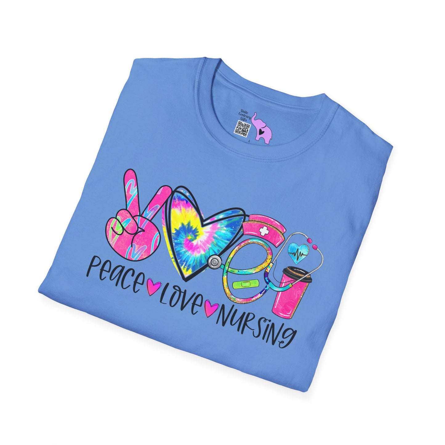 Peace Love Nursing Adult T-shirt