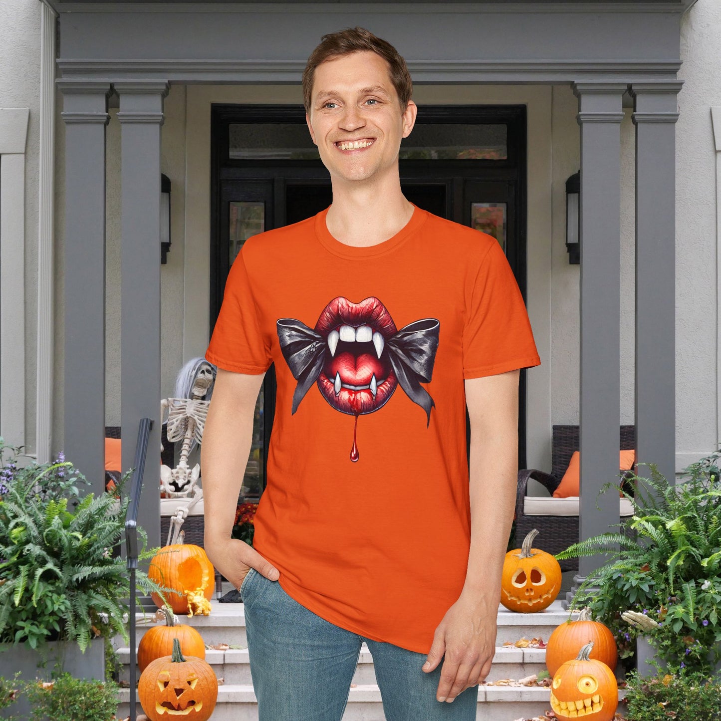 Vampire Mouth Adult T-shirt