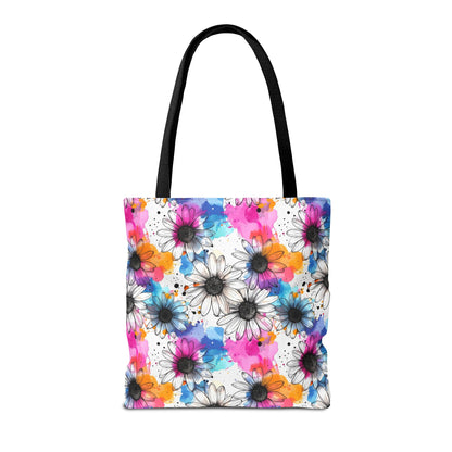 Watercolor Daisy Dream Canvas Tote Bag