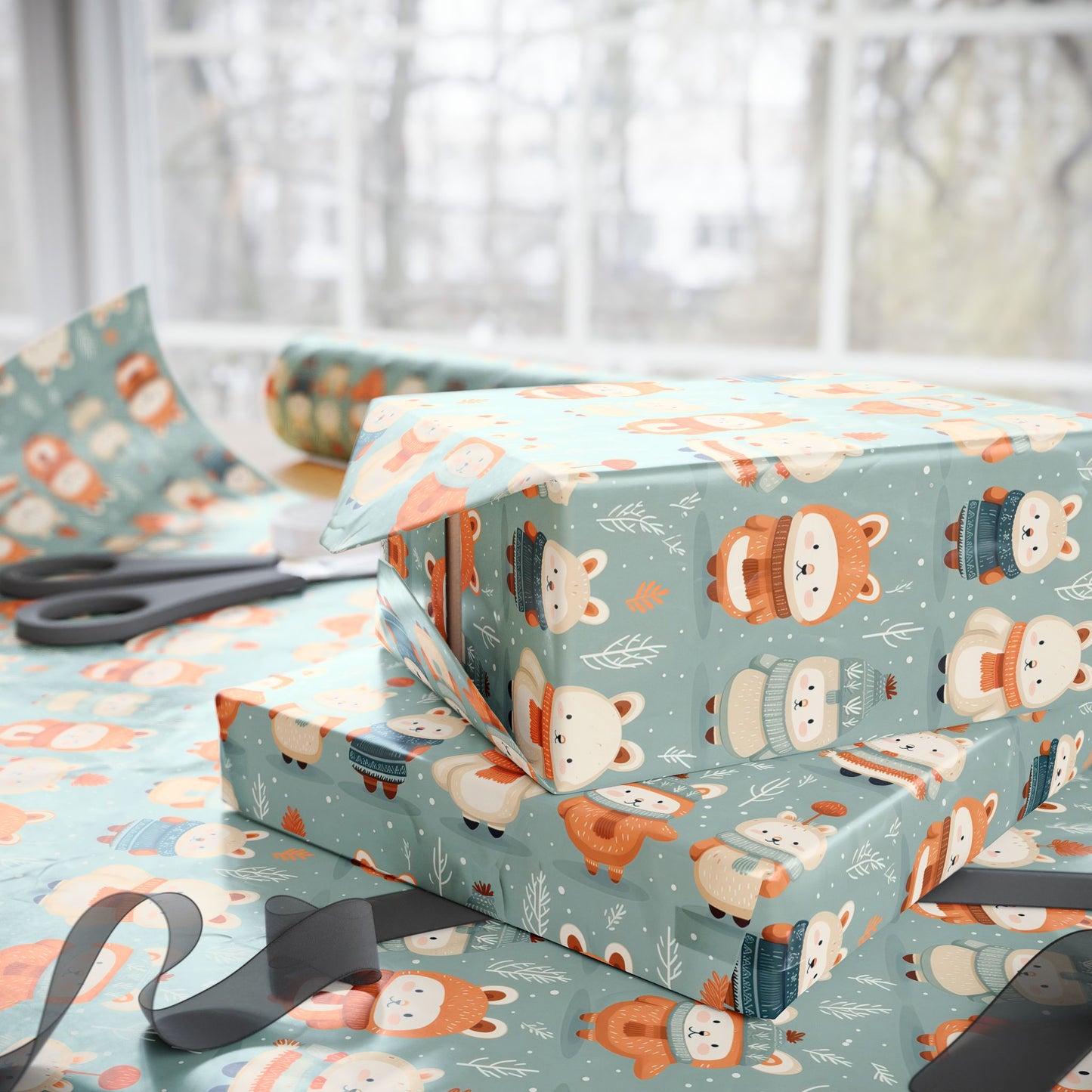 Snowy Bear Magic Wrapping Paper