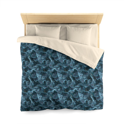 Midnight Sheer & Lace Microfiber Duvet Cover