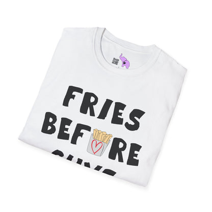 Fries Before Guys Adult T-shirt