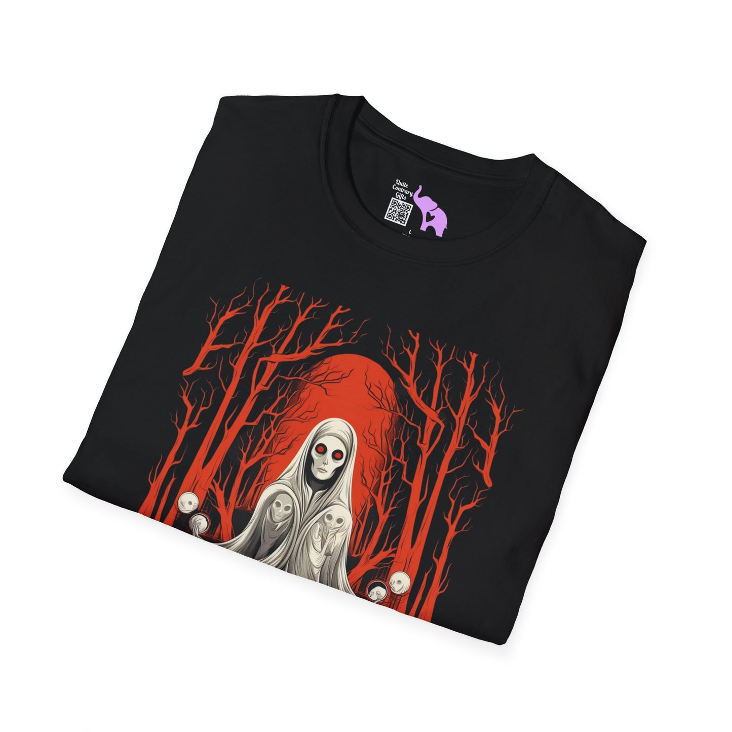 Creepy Ghost 6 Adult T-shirt