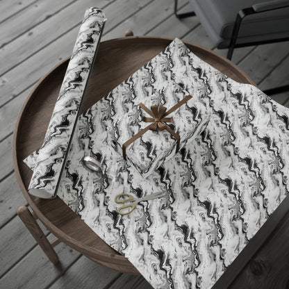 Frost Veil Marble Wrapping Paper