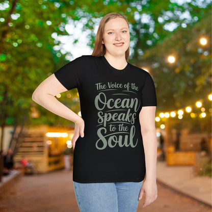 The Voice of the Ocean Speaks to the Soul Adult T-shirt