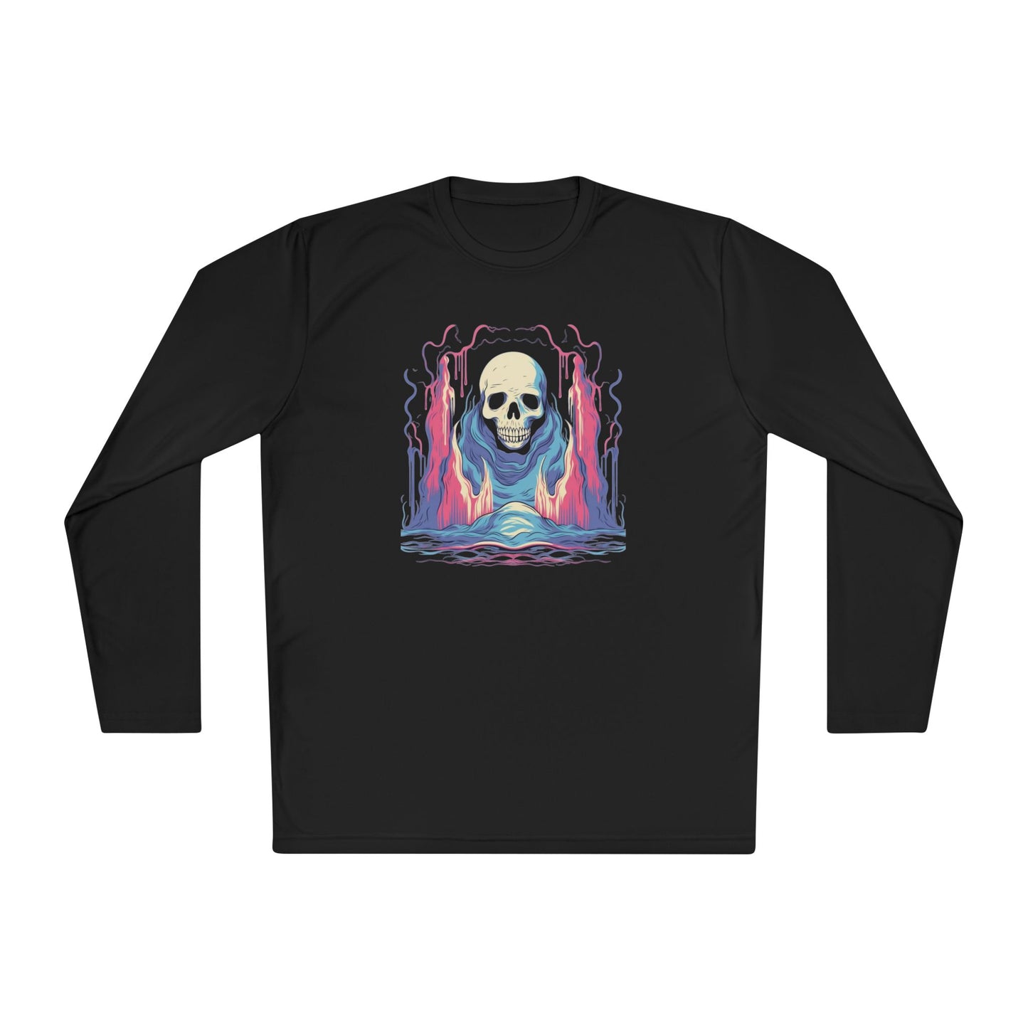 Creepy Ghost 2 Adult Long Sleeve Tee