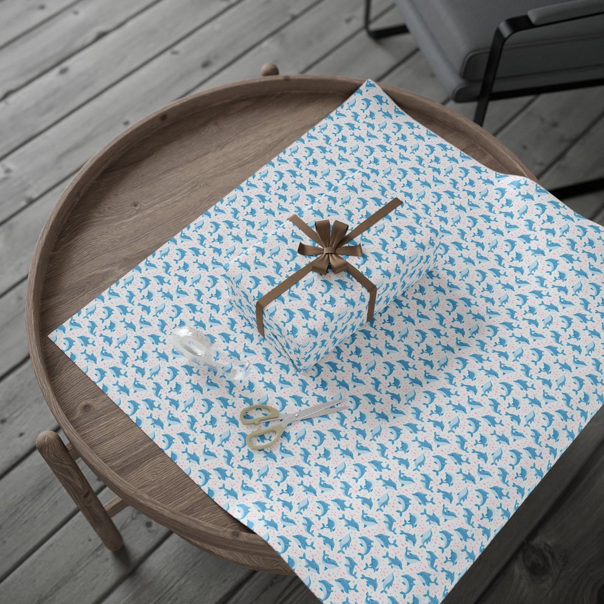 Little Dolphin Splash Wrapping Paper