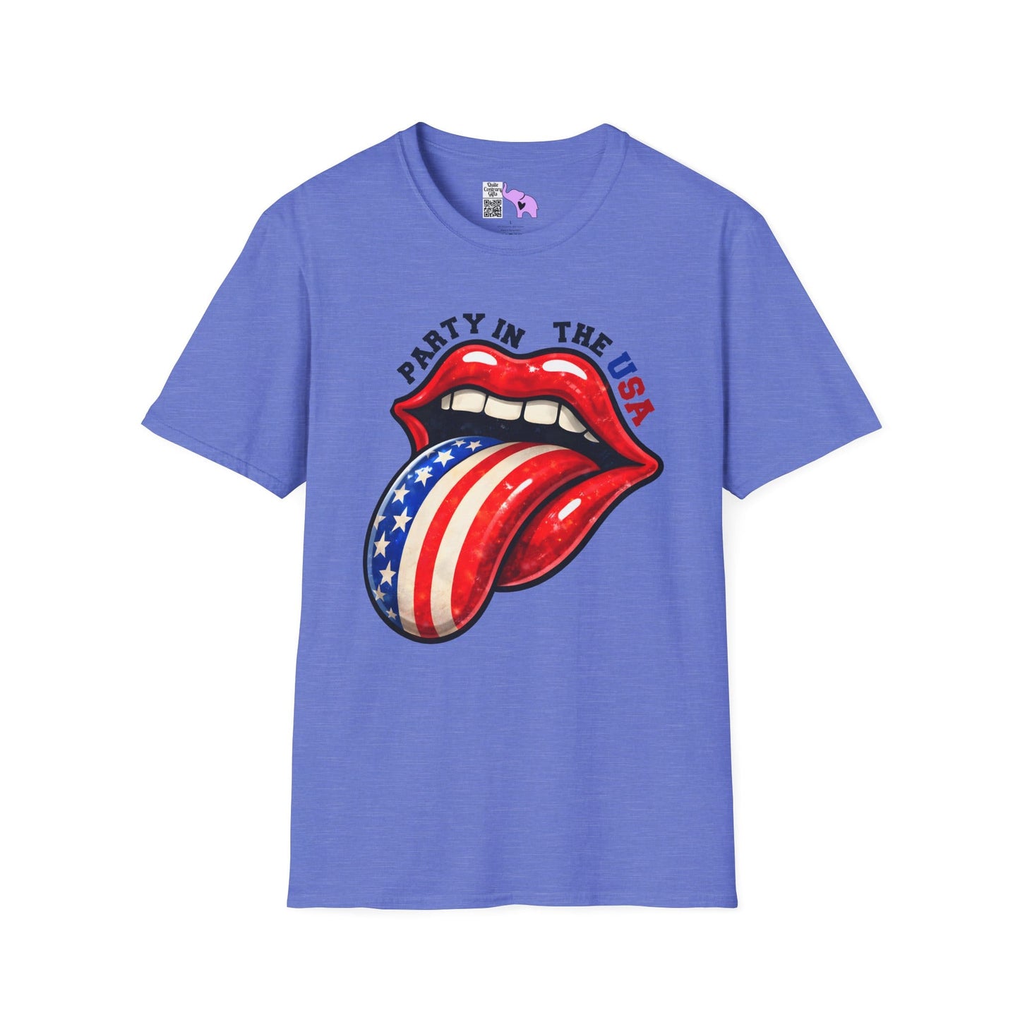 Party in the USA (Tongue) Adult T-shirt